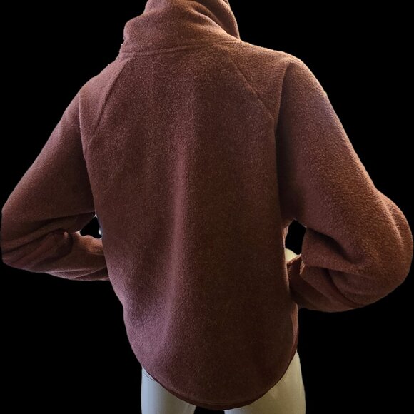 NIKE Therma-FIT Mauve Cowl Neck Fleece Pullover Size Medium - Picture 2 of 9